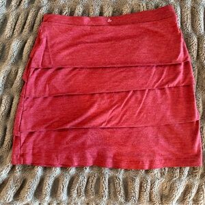Prana Layered Scarlet Mini Skirt